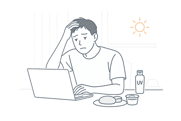 ビタミンD不足になりやすい生活習慣と薄毛リスクのイメージ