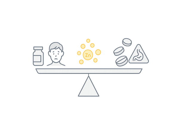 亜鉛摂取の適量と過不足リスクのバランス図