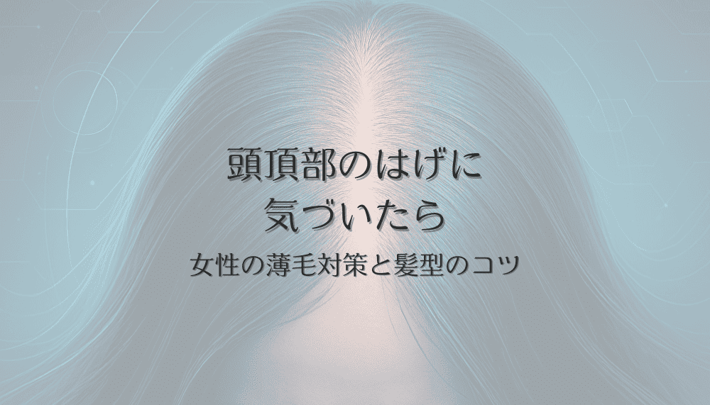 頭頂部のはげに気づいたら|女性の薄毛対策と髪型のコツ