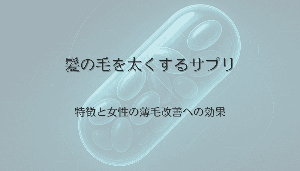 髪の毛を太くするサプリの特徴と女性の薄毛改善への効果