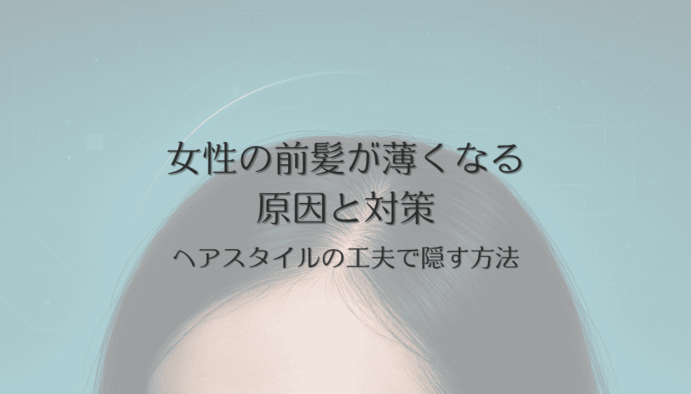女性の前髪が薄くなる原因と対策｜ヘアスタイルの工夫で隠す方法