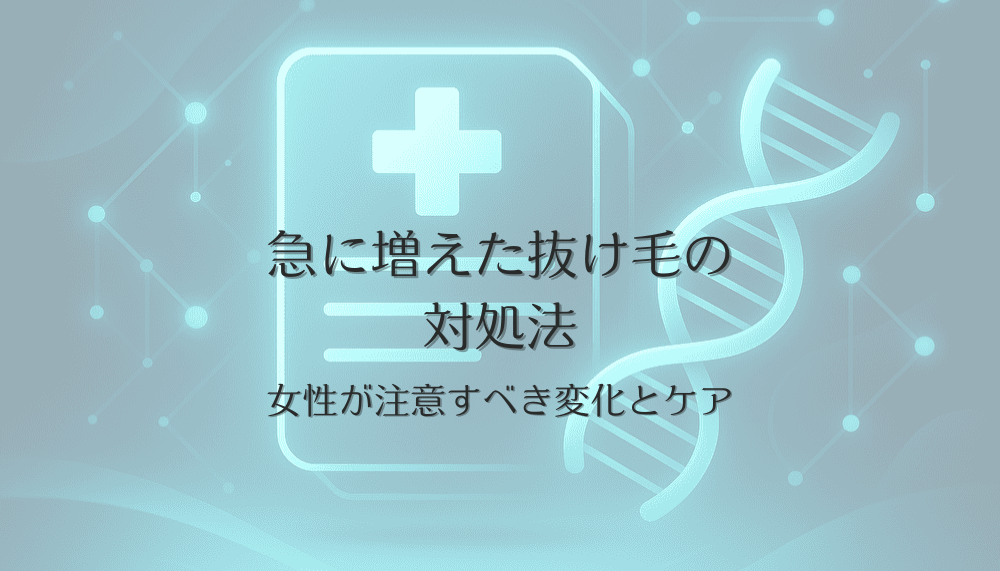 急に増えた抜け毛の対処法｜女性が注意すべき変化とケア