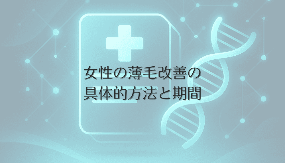 女性の薄毛改善の具体的方法と期間｜治療の流れと期待できる効果