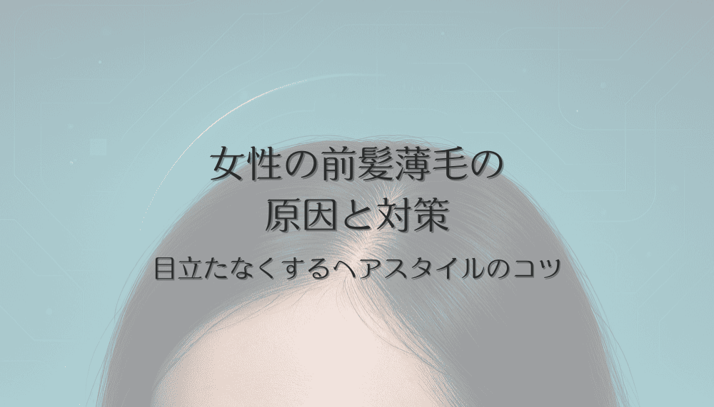 女性の前髪薄毛の原因と対策｜目立たなくするヘアスタイルのコツ
