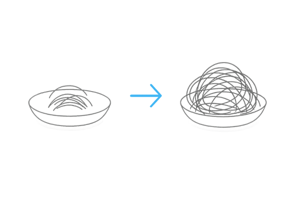 一日の抜け毛本数の目安（正常〜増加の概念図）