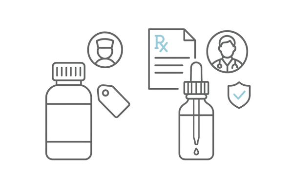 市販5％と医療用6％以上ミノキシジルの違い比較（AGA治療・処方の有無・安全管理）