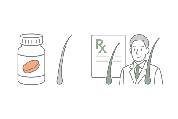 サプリメント単独対策とAGA治療薬