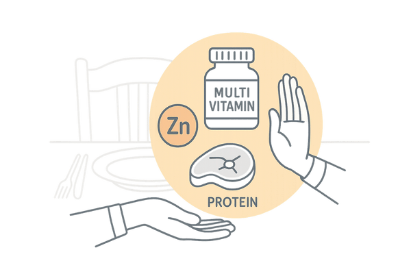 健康維持を支える栄養補助食品の役割イメージ