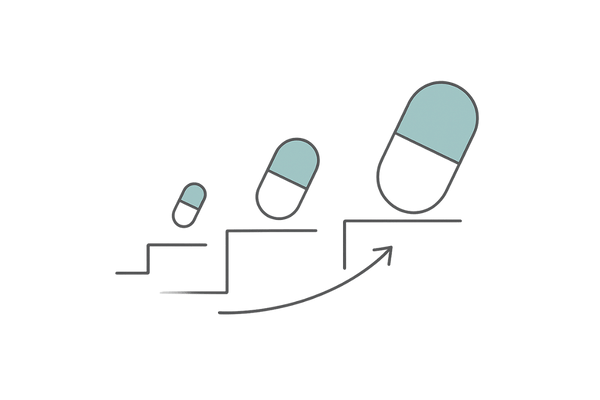 用量は段階的に：2.5→5（段階アップの抽象ステップ）