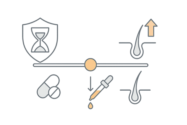 40代AGA｜「攻め」と「守り」の総力戦を示す図解