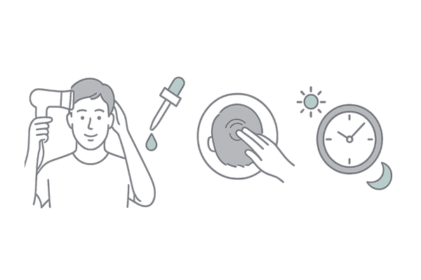 ミノキシジル外用の正しい塗布