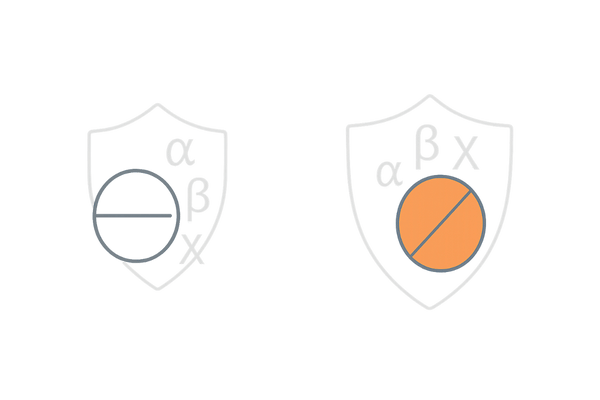 内服薬の選択：フィナステリド vs デュタステリドの作用イメージ