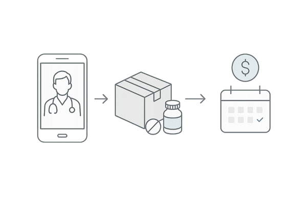 オンライン診療で続けやすい頭頂部AGA治療：遠隔診察＋自宅受け取りの流れ