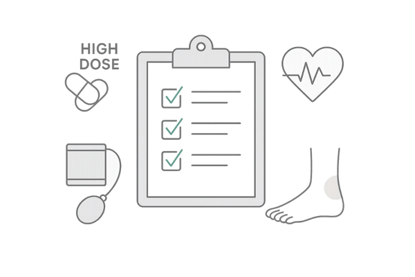 ミノキシジル高用量の副作用管理｜心臓・血圧・むくみ対策の要点イメージ