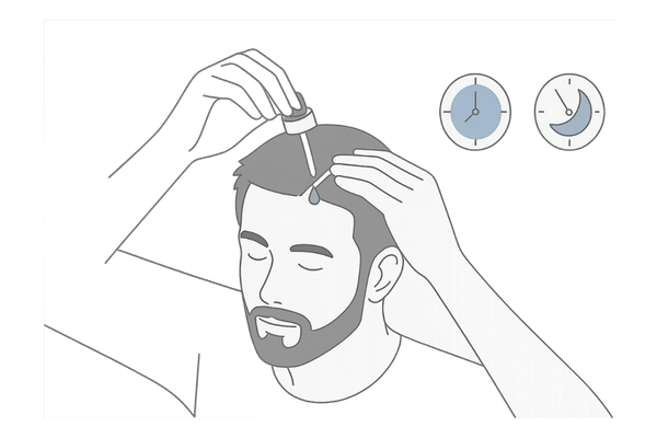 ミノキシジル外用薬の正しい塗布|1日2回・乾いた頭皮に