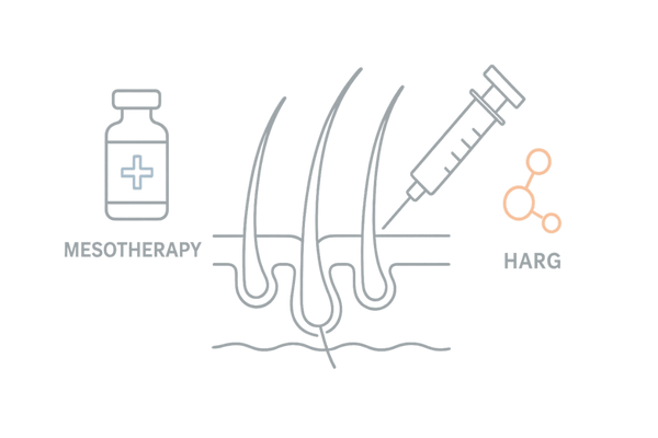 頭皮注射治療（メソセラピー・HARG）の注入イメージ