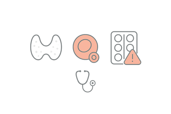 身体的要因と薬の影響：甲状腺・貧血・服薬の注意