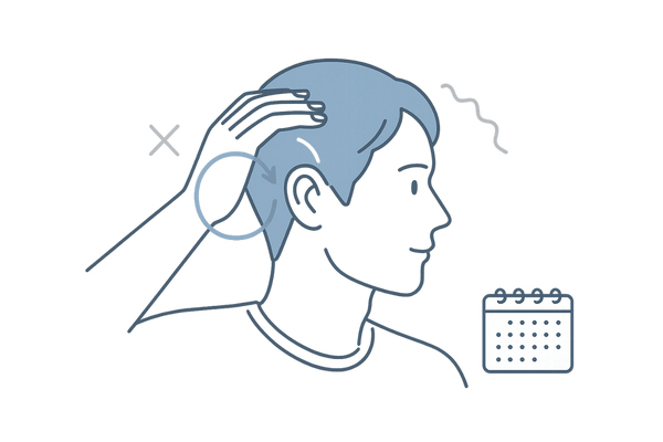 頭皮マッサージの基本（指の腹・力加減・継続）