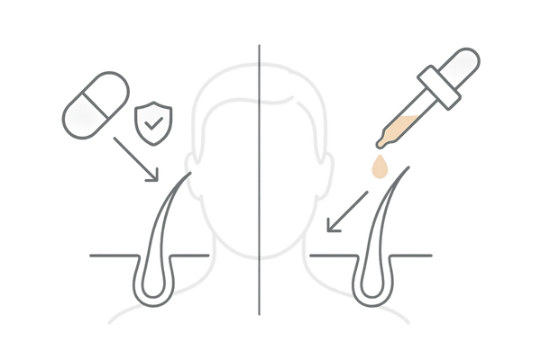 内服薬と外用薬の役割比較(フィナステリド×ミノキシジル)