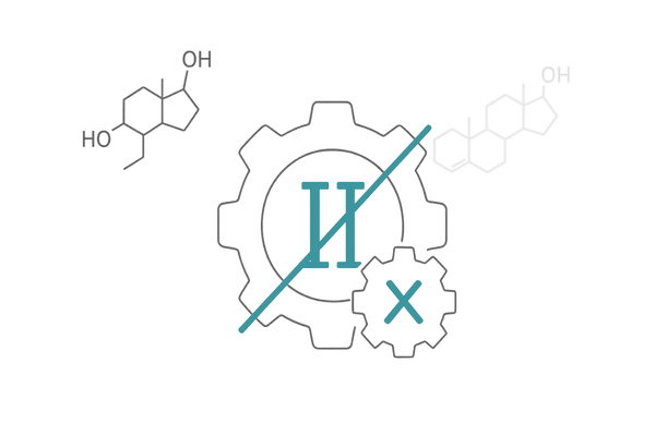 フィナステリドの作用点(Ⅱ型5αリダクターゼの選択的阻害)