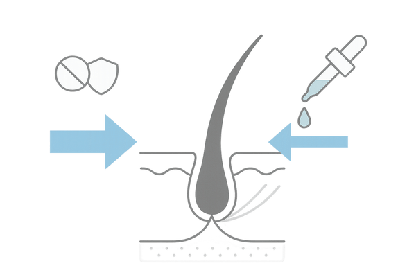 併用療法の相乗効果(フィナステリド+ミノキシジル)