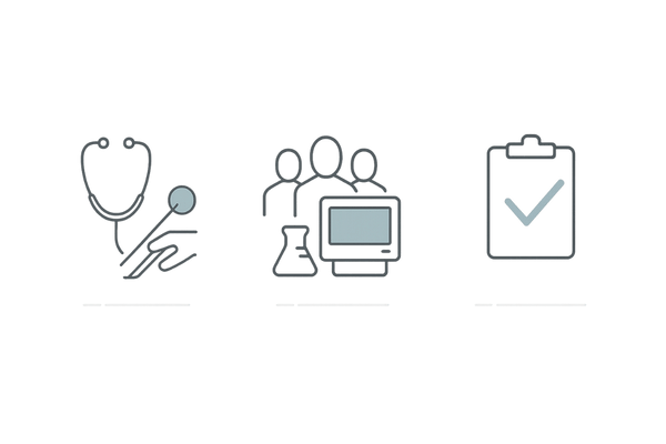 クリニック選びの3視点(医師の技術・体制と設備・費用透明性)