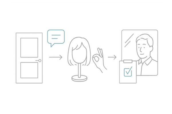 無料相談・体験カウンセリングの流れ（個室対応と試着体験）