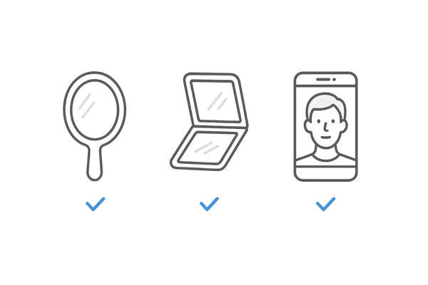 セルフチェックの全体像｜鏡・合わせ鏡・スマホ撮影