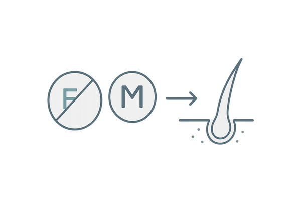 30代のステップアップ｜フィナステリド＋ミノキシジルタブレットの構成図