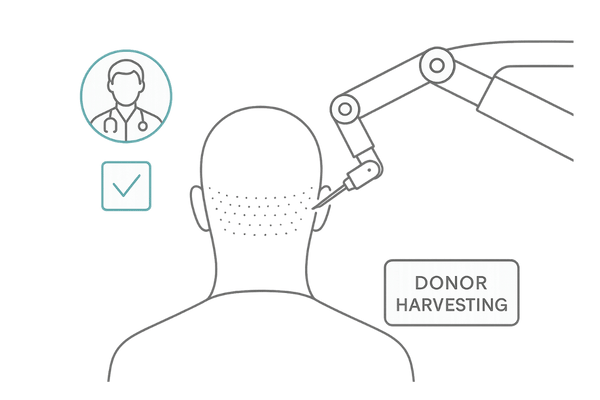 ARTASロボットFUEの採取イメージ